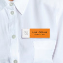 Search for orange name tags Modern