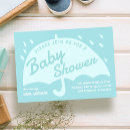 Search for rain baby shower invitations Blue