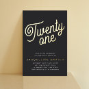 Search for golden 21st birthday invitations Chic
