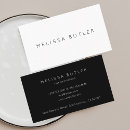 Search for classy business cards Black and white