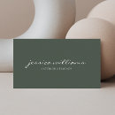Search for green business cards elegant