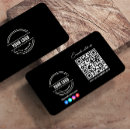 Search for black barcode business cards Social media