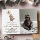 Search for beary 1st birthday invitations Gender neutral
