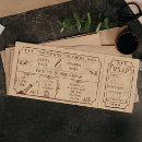 Search for vintage ticket wedding invitations Antique