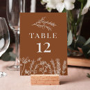 Search for floral wedding table cards Autumn