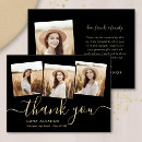 Search for graduation party thank you cards Black and gold