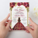 Search for red and gold quinceanera invitations Daughter