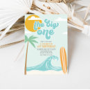 Search for the big one birthday invitations surf