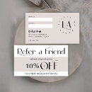 Search for salon referral cards modern