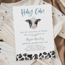 Search for holy cow baby shower invitations Rustic