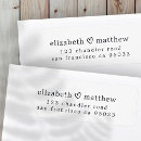 Search for heart return address labels Black and white