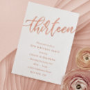 Search for rose gold 13th birthday invitations Pink