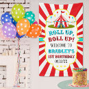 Search for carnival birthday banners Come one come all