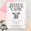 Search for holy cow birthday invitations Floral