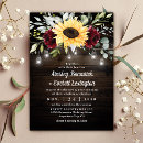 Search for red sunflower wedding invitations Rustic