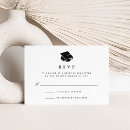 Search for graduation rsvp cards Black and white