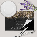Search for black paper placemats gold