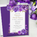 Search for lavender and gold quinceanera invitations Floral
