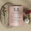 Search for aftercare business cards Lash bar