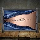 Search for rose gold serving trays blue