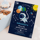 Search for space birthday invitations rocket ship