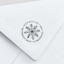 Search for snowflake rubber stamps Round