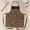 Search for leopard print aprons Jungle cat