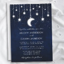 Search for under the stars wedding invitations Moon and stars
