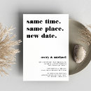 Search for reschedule invitations Black and white