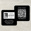 Search for black business cards qr code