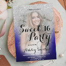 Search for royal blue sweet 16 invitations Princess