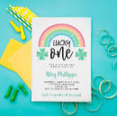 Search for green birthday invitations four leaf clover