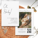 Search for qr code baby shower invitations Black and white