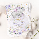 Search for purple elephant baby shower invitations Sweet little peanut