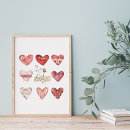 Search for love heart drawing posters Watercolor