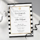 Search for black bar bat mitzvah invitations Gold