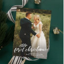 Search for script holiday wedding announcement cards first