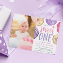 Search for shes a sweet one invitations Watercolor donuts