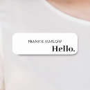 Search for large name tags Black and white