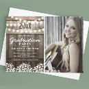 Search for rustic graduation invitations string lights