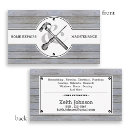 Search for maintenance business cards Rustic
