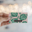 Search for palm leaf business cards Tropical pattern