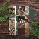Search for joy holiday cards plaid