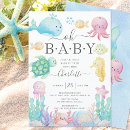 Search for sea turtle baby shower invitations whale
