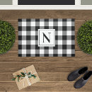 Search for buffalo plaid doormats Black and white