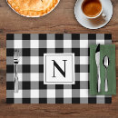 Search for table placemats black and white