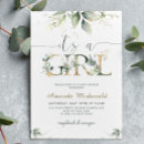 Search for botanical baby shower invitations green eucalyptus foliage