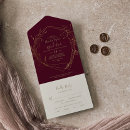 Search for burgundy and gold wedding invitations For her