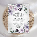 Search for lavender sage wedding invitations Vintage colored dark wine