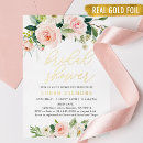 Search for gold foil bridal shower invitations Blush